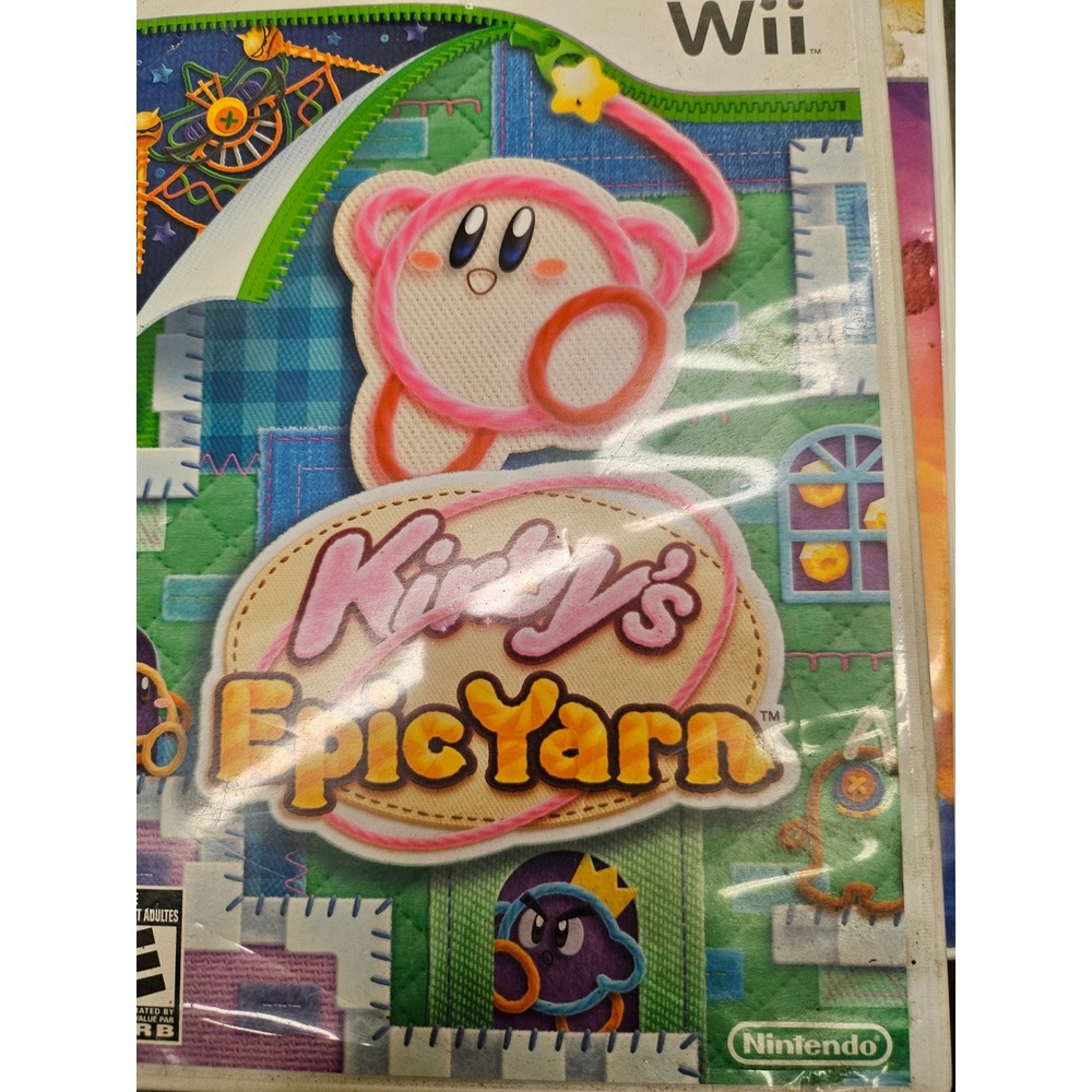 Nintendo Wii Kirby's Epic Yarn Video Game Disc Only RVL-RK5E-USA-B0